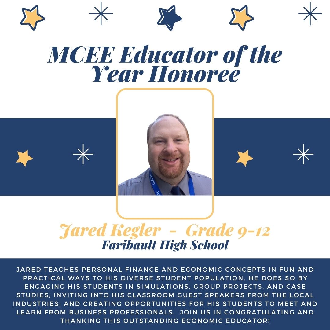 Join us in congratulating and thanking this outstanding economic educator! #EconEdMonth