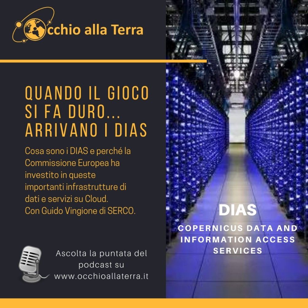 OcchioallaTerra's tweet photo. Lavorare con i dati #satellitari sul #cloud: ne parliamo con @SercoGroup nella puntata #76 del #podcast "Quando il gioco si fa duro...arrivano i #DIAS" https://t.co/fo5ZOgqTix 
#earthobservation #bigdata #cloudcomputing #ESAchampion https://t.co/SklEucAIdy