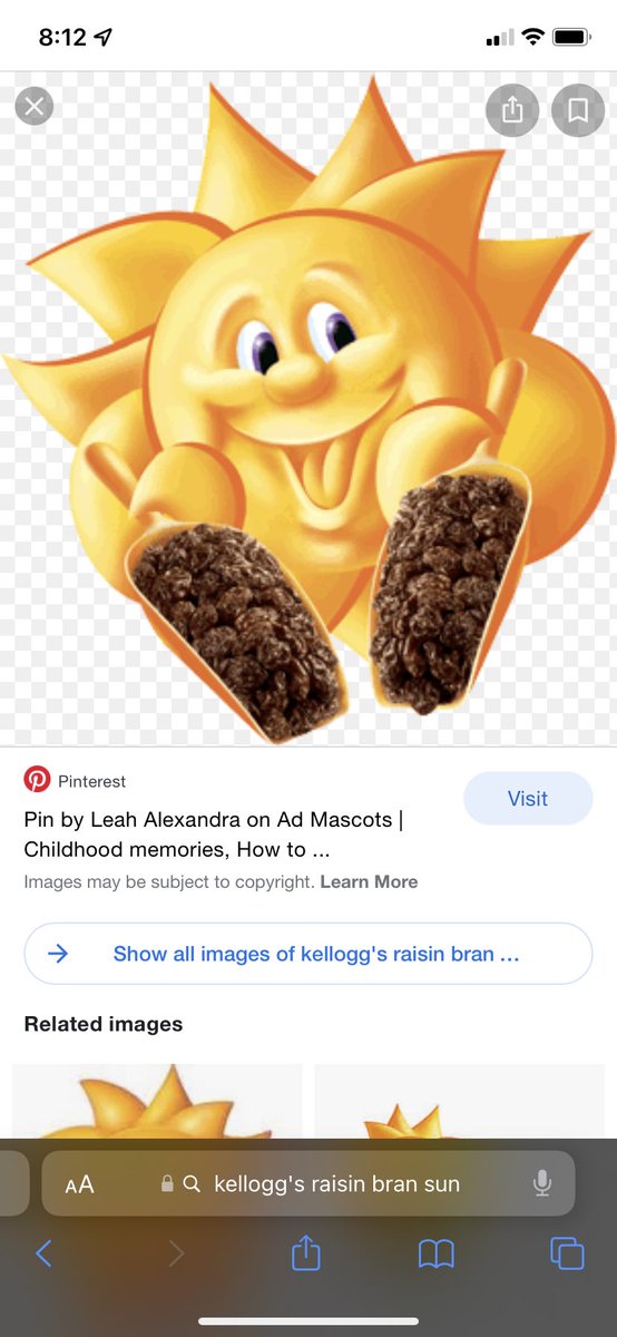 AustynHarris1's tweet photo. I don’t trust the Kellogg Raisin Bran sun character. Something about it is off putting https://t.co/oJJ6dDKbKK
