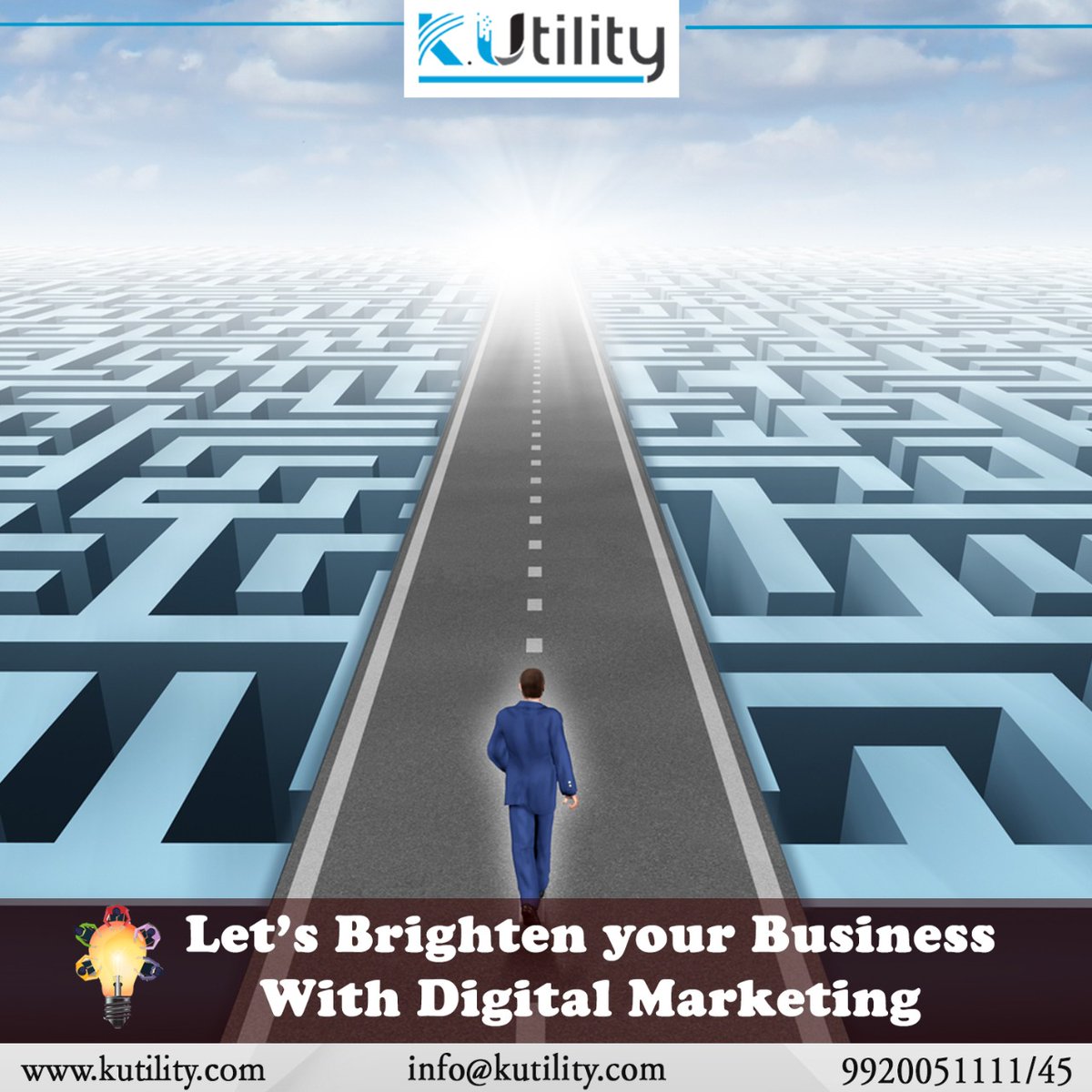kutility2017's tweet photo. Lets Brighten up your business in this competitive world with our Digital Marketing Services.

For more details Contact Us at - 9920051111/45
Or visit https://t.co/BMGypKlLwQ for more details.

#kutility
#marketing #digitalmarketing 
#businessmareting #maretingstrategies https://t.co/sq2j0GBpuw