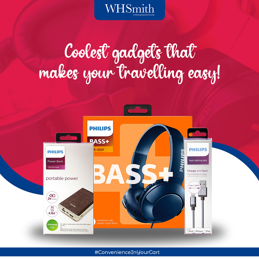 WHSmith_India's tweet image. We know how overwhelming holiday planning can get! So, to make your travel easier, we offer the coolest range of gadgets at one stop.

#WhsmithIndia #Chargingcable #Microusbcable #Powerbank #Travelling #Shopping #EssentialItems #Headphones #Travel #StaySafe #ConvenienceInYourCart