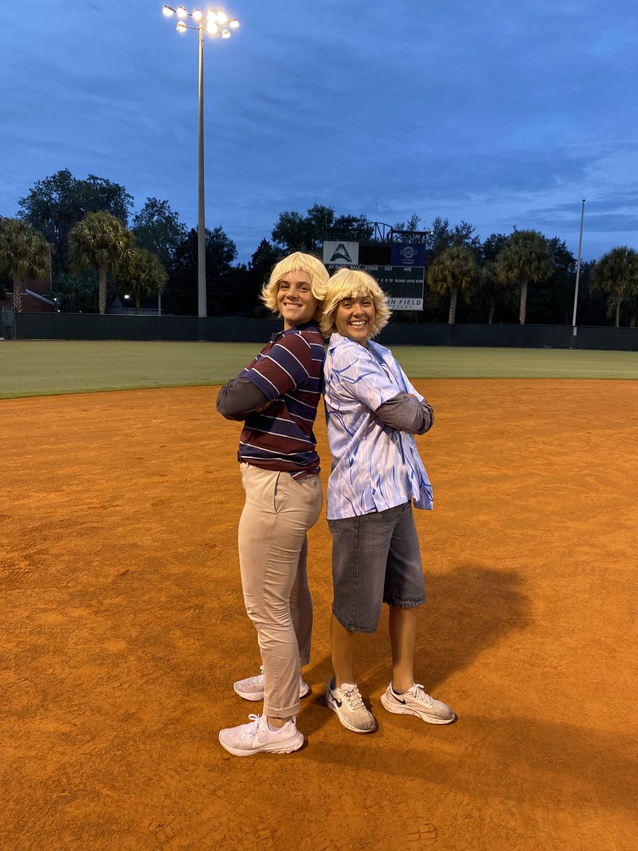 StetsonSoftball's tweet photo. Morning 🏋🏻‍♀️ and Halloween kickball for the win! 🤠

We had some great costumes and we’ve narrowed it down to 3. Now we need your help choosing the winner! 

Place your vote below and have a very spooky Halloween 🎃 

#HalloweenHats https://t.co/1sFj9xfvuW