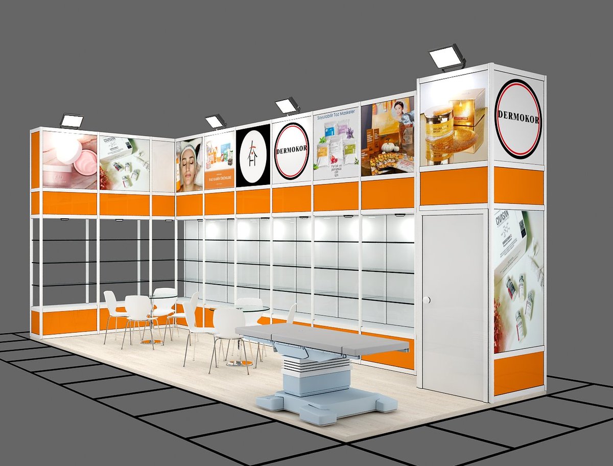 Dermokor Kozmetik modüler fuar standı çalışması...

#fuar #fuarstandı #modülerfuarstandı #octonormstand #stand