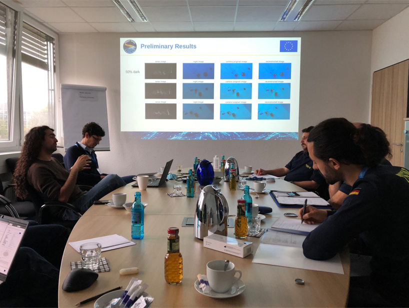 deeper_sense's tweet photo. On October 27th some of our #DeeperSense Partners from the THW, Kraken Robotik GmbH and the @DFKI came together to discuss the preliminary results of the first Testcampagne of the project. 

All participants tested negative for Covid-19 beforehand

#diving #sensor #underwaterwork https://t.co/bSiEkUBTQF