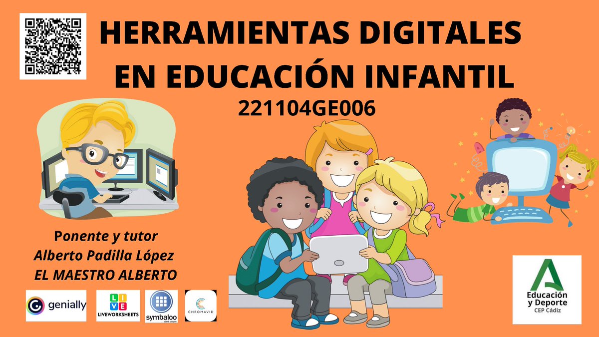 Está abierto plazo de inscripción a la actividad formativa HERRAMIENTAS DIGITALES PARA EDUCACIÓN INFANTIL Ponente y tutor @albertopadlop 
ℹ️ Convocatoria e inscripciones 🔗 bit.ly/3CsqwJp #infantil