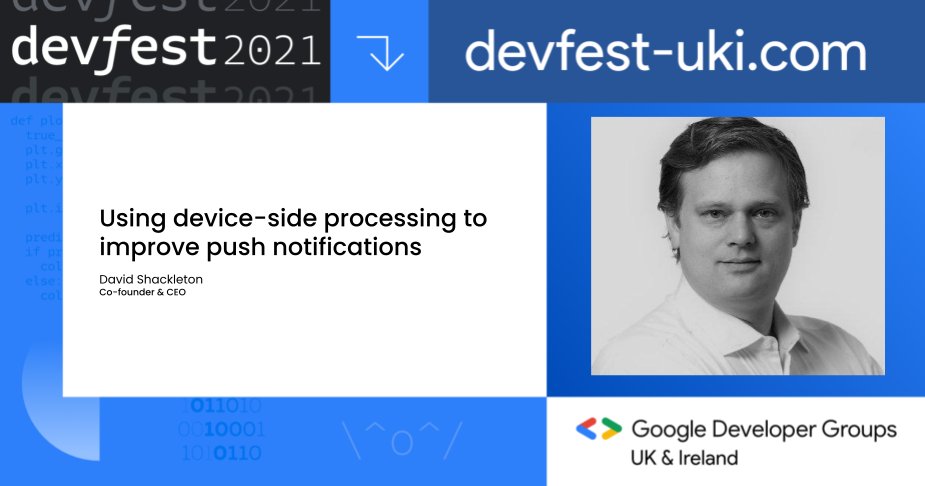 amdcavallaro's tweet photo. DevFest_UKI: 🎤TALK HIGHLIGHT! "Using device-side processing to improve push notifications" by @openbackHQ
Join us for this Hybrid (in-person & virtual) event
📅 Saturday, Nov 20
🎟️ https://t.co/sDaOGNtjoD
🌍 London
#devfestuki #android #cloud #fireb… https://t.co/Ic4wvheGdh