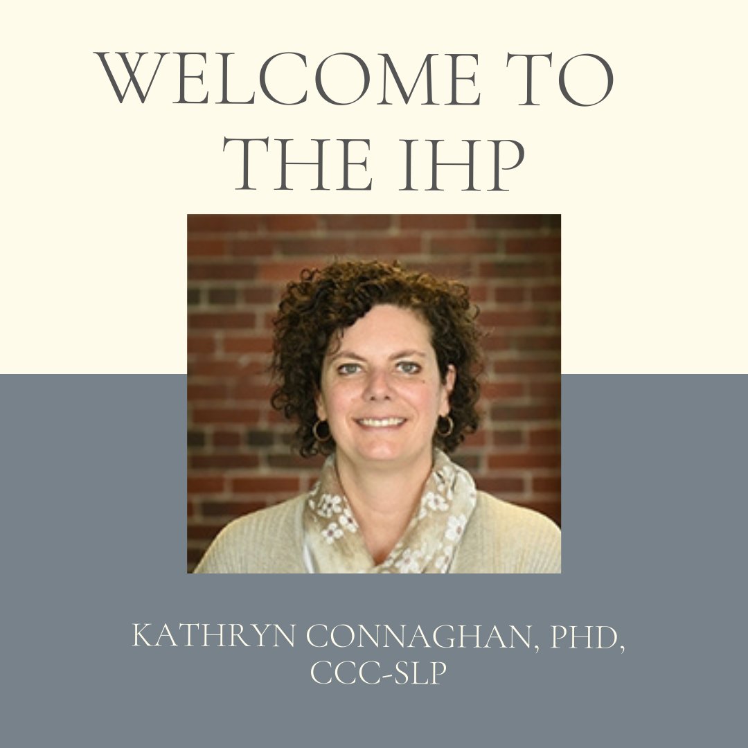 IHPResearch's tweet photo. The IHP welcomes Kathryn Connaghan as an Assistant Professor specializing in motor speech disorders in children and adults. Dr. Connaghan’s work has been supported by the National Institute on Disability and @tuftsctsi Learn more about Kathryn here: https://t.co/8fu3sjVQDk https://t.co/VYwJPAh291