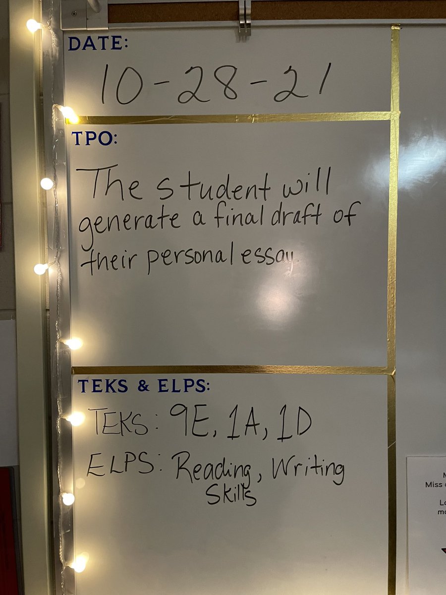 You just can’t contain excitement! Yes, that’s right! We Got It!!! <a href="/CySpringsHS/">Cypress Springs HS</a> Ms Bennett is geared up and ready to instruct with her CHAMPS poster in place and Objective that makes learning transparent. #ALLDAYEVERYDAY