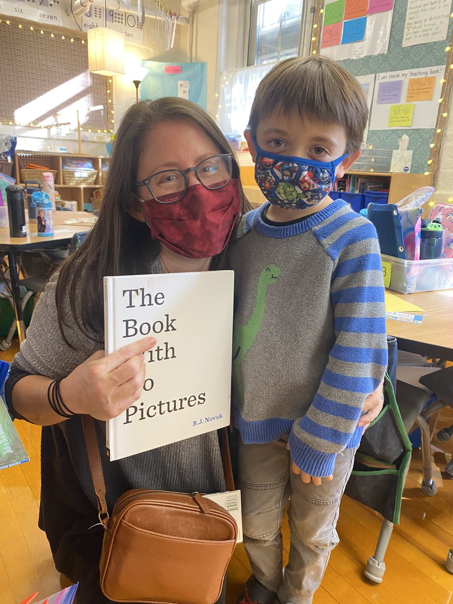 001Kindergarten's tweet photo. Thank you to our Secret Reader for stopping by and making us laugh SO hard! The Book with No Pictures is a classic! #joyofburley https://t.co/O75q6y4Pnm