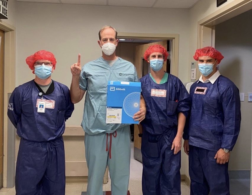 Excited to have a new tool to reduce CVA RISK in patients with AF. ⁦<a href="/CooperHealthNJ/">Cooper University Health Care</a>⁩ and ⁦<a href="/HearthouseNJ/">TheHeartHouse</a>⁩ lead the region again in LAA closure with the first #AMULET implant in the Northeast US. #stopafib ⁦<a href="/AbbottCardio/">Abbott Cardiovascular</a>⁩ #epeeps