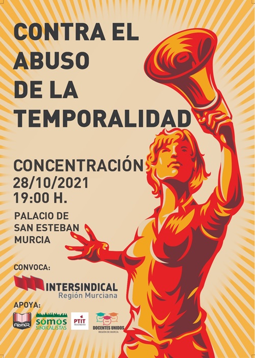 STERM_La_Inters's tweet photo. ❌ Contra el Icetazo. 
✅ Por la consolidación REAL y efectiva a través de un concurso de méritos y el Acceso diferenciado.
✅ Por la calidad de la Escuela Pública.

✊🏽 ¡O TE MUEVES O TE MUEVEN!  

📆 Concentración HOY 28 de octubre
🕛 19:00 h
📍 Palacio de San Esteban (Murcia) https://t.co/Vco9xNGFY1