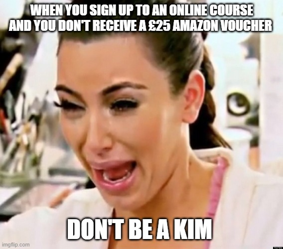UKSkillsLtd's tweet photo. Don't be a Kim ✋😭Sign up using our refer a friend scheme to receive your £25 Amazon Voucher 💸

T&amp;C's apply ✨https://t.co/tRWhhK0SJE https://t.co/KqhwCiI60w