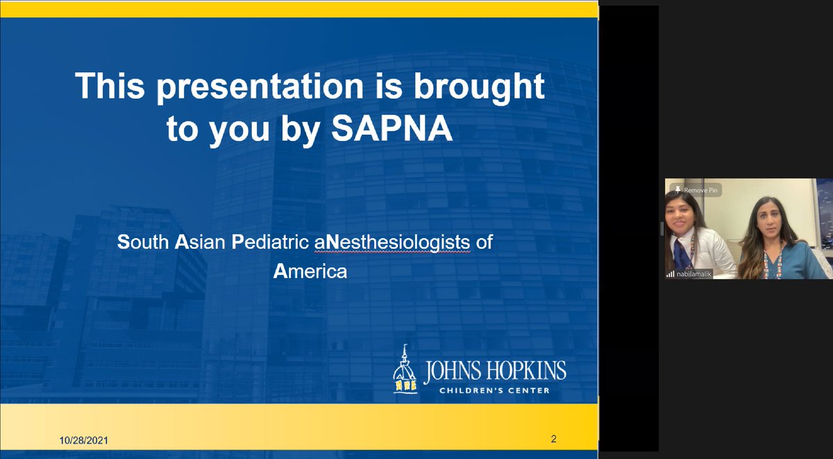 SapnaKmd's tweet photo. Life goals--> having my name be an acronym. 😂

This is what happens when I, a #SouthAsian Woman, get to mentor two incredible South Asian #women #PedsAnes fellows on their case presentation to the Division on #pulmonaryhypertension mgmt for non-cardiac #surgery. 

#HerTimeIsNow https://t.co/YD85BFduiP
