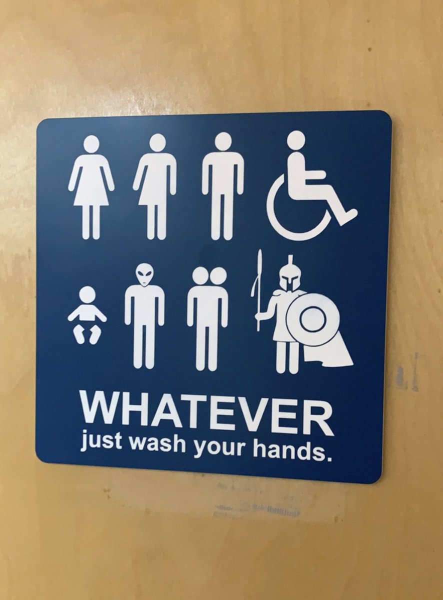 joiiibell's tweet photo. @AmberCadabra I can’t remember the name of this cafe I visited in Oregon last fall, but loved their bathroom sign! 💙 https://t.co/f1DEF0pTKm