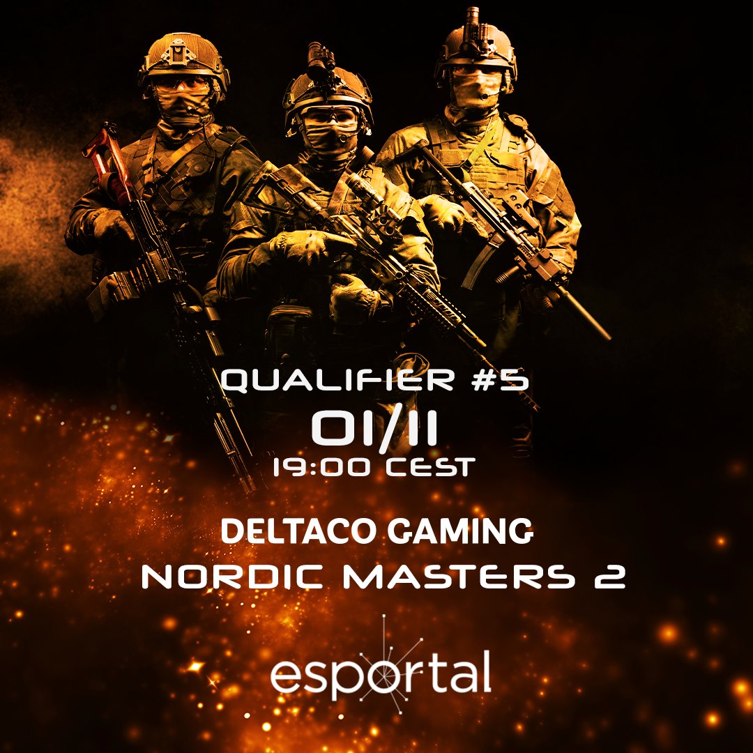 Don't miss out on your chance to qualify for our DELTACO GAMING NORDIC MASTERS Season 2 at <a href="/esportalcom/">Esportalcom</a> 

Signup for tonights qualifier here: esportal.com/sv/deltaco

#csgo #esports #competetivegaming #gaming #gaminglifestyle #gaming4everyone #deltacogaming