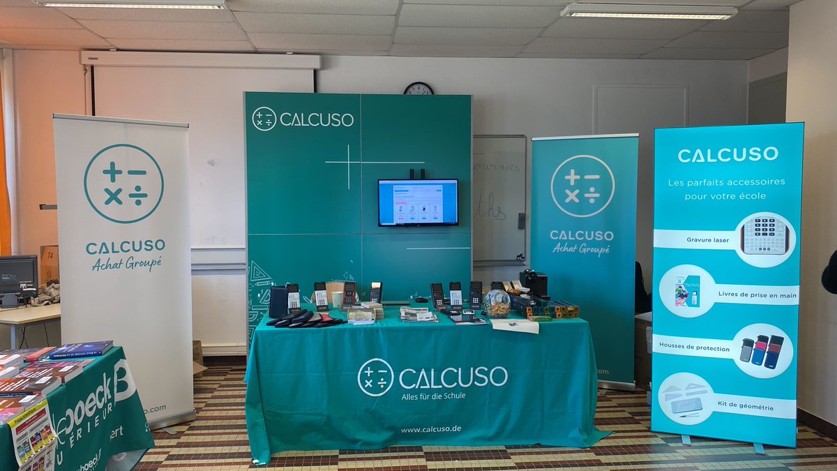Avez-vous visité notre stand ce week-end ?
CALCUSO a participé aux Journées Nationales 2021 de l’APMEP à Bourges. Le congrès s'est déroulé dans une super atmosphère et ce fut un grand plaisir d'enfin vous rencontrer en chair et en os !

#Calcuso #Calculatrice #TexasInstruments