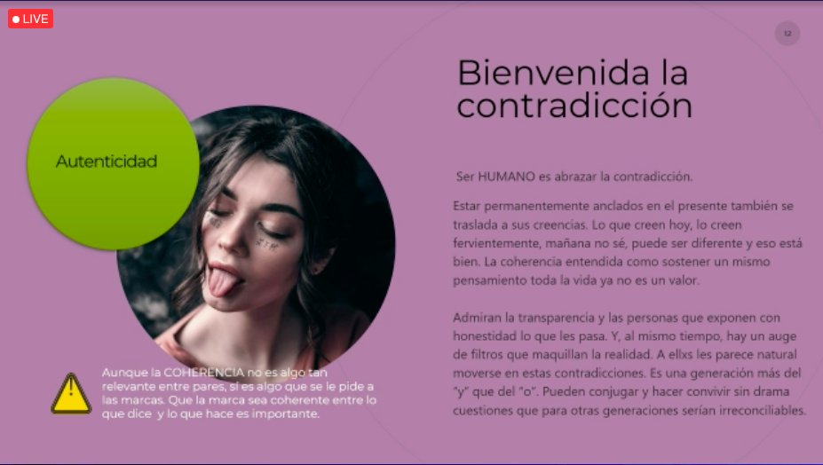 "Es más importante ser AUTÉNTICO que ser coherente. Los #Jóvenes abrazan el CAMBIO y entienden que sostener un mismo pensamiento toda la vida no es un valor" <a href="/sofiadecarlini/">Sofia De Carlini</a> 🇦🇷 de #Imaginaria en el #IDEASAMAI2021 de <a href="/AmaiMexico/">Amai México</a> 
#Tendencias #Autenticidad #Coherencia