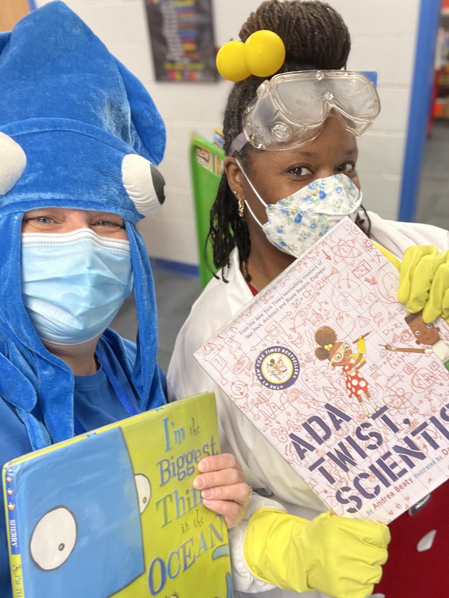 We’re celebrating Book Character Day ⁦<a href="/MtVernonWoods/">Mount Vernon Woods</a>⁩ #biggest librarytwist ⁦<a href="/andreabeaty/">AdaTwistScientist</a>⁩ ⁦<a href="/KevinSherry_/">Kevin Sherry✍️</a>⁩
