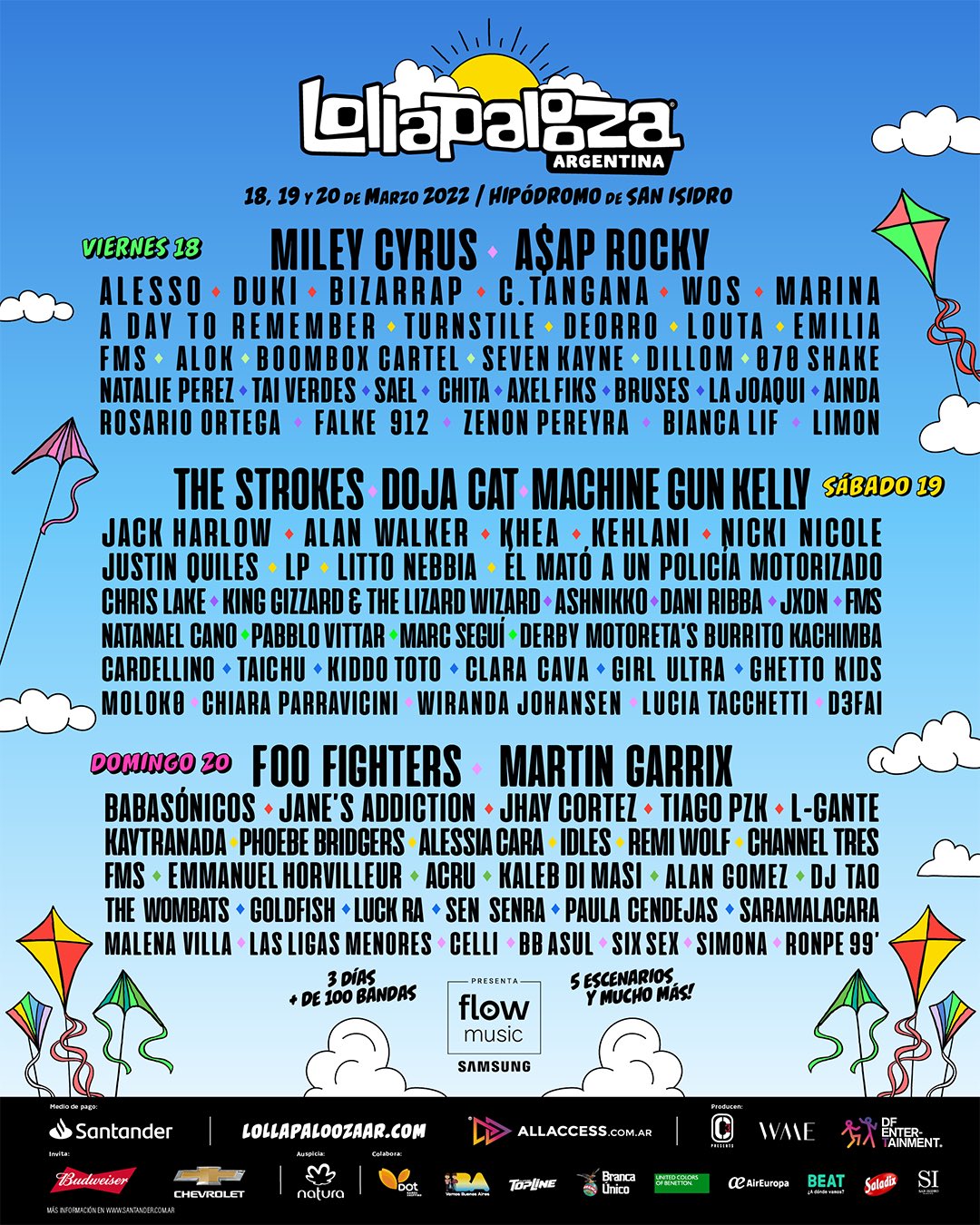 Lollapalooza AR on Twitter "QUÉ EMOCIÓN VOLVER A VERNOS!!! ☀️ LINE UP