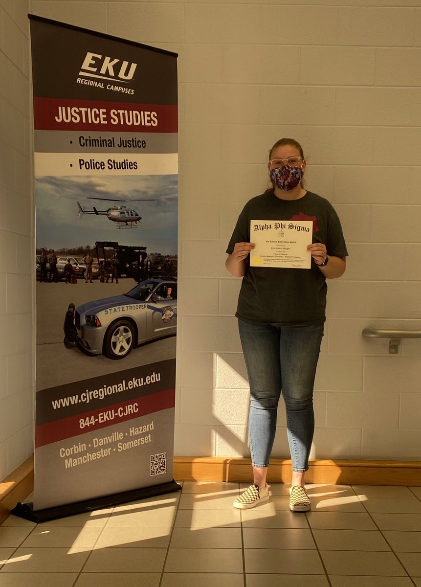 EKUCJRegional's tweet photo. Congratulations to @EKUManchester campus CJ student, Erin Metzger @ErinMetzger7 on her acceptance to the #APS Student Organization. Keep up the awesome work! Visit https://t.co/IHD97WfP0X for membership details! #CRJ &amp; #PLS at Regional Campuses &amp; Sites (#RCS!) @EKUSJSManchest1 https://t.co/pw0G7d8c5C