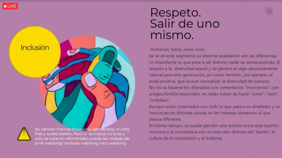 "Para los #Jóvenes hay una enorme ACEPTACIÓN por las DIFERENCIAS. Lo importante es que pese a ser distinto, nadie se sienta excluido" <a href="/sofiadecarlini/">Sofia De Carlini</a> 🇦🇷 de #Imaginaria en el #IDEASAMAI2021 de <a href="/AmaiMexico/">Amai México</a> 
#Tendencias #Inclusión #Respeto