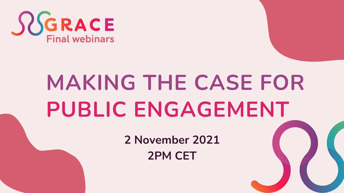 Ecsite's tweet photo. 🔔Register now for @GRACE_RRI 2nd webinar "Making the case for Public engagement"➡️ https://t.co/3dWKmrZENk
Experts @LaureneCheilan, @marziuk &amp; @MaudRadstake will present why #PublicEngagement is key in implementing #RRI in research performing and funding organisations. https://t.co/uAlDpkfRLD