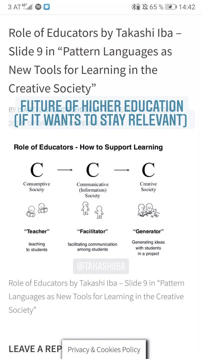 IsabellGru's tweet photo. Future of #highered: generating and innovating in a creative society @takashiiba
#twittercampus #edchateu #eed15 #twlz #digitaltransformation @jkulinz @donau_uni #dieangewandte #theartoftransformation @LLLresearch_DUK https://t.co/OrNltAwJRA