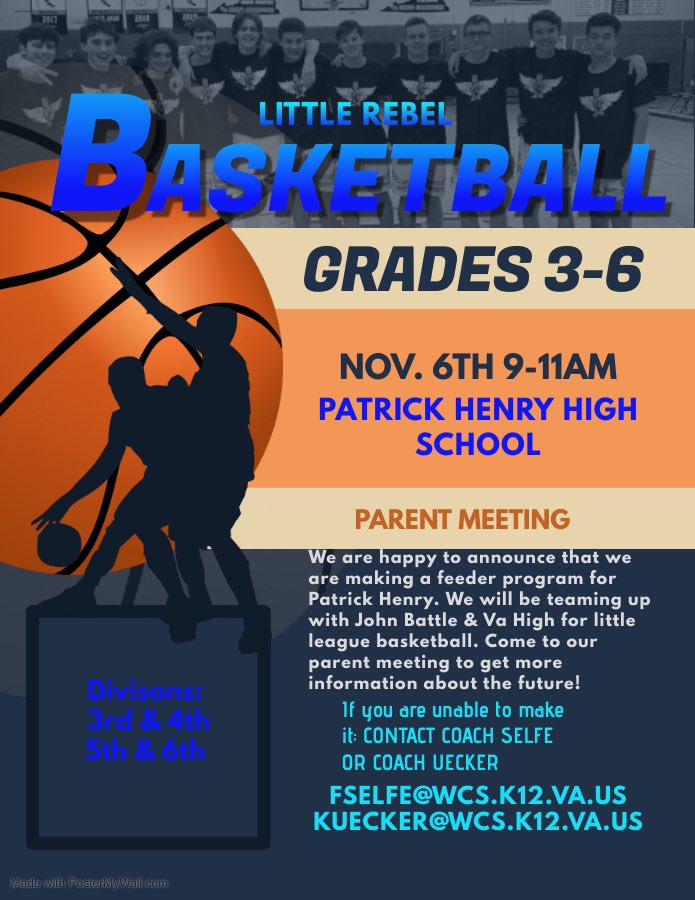 PHGSBoysBBall's tweet photo. SPREAD THE WORD! Little Rebel Basketball is happening!!!!!! If you are interested in helping coach/organize or can help us find gym space, please contact Coach Selfe or Coach Uecker! #Family https://t.co/5Cs1vMued3