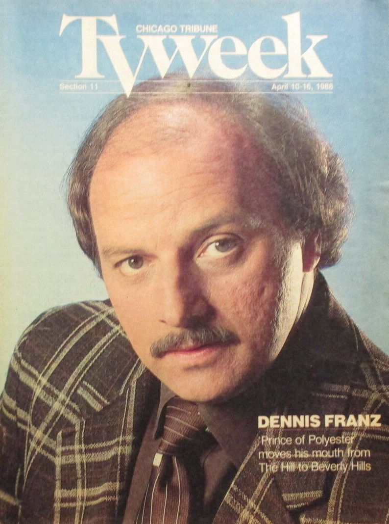 Happy Birthday to Chicago\s own Dennis Franz
Born on this date in 1944.
Chicago Tribune TV Week.  April 10-16, 1988 