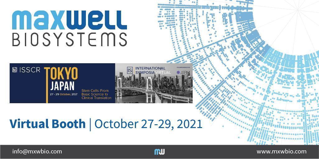 mxwbio's tweet photo. We are participating in the @JSRM_Official and @ISSCR International Symposia 2021! Find us at our #virtual booth or view our on-demand presentation by VP Marketing &amp; Sales Dr. @engeleneo and Scientific Application Specialist Dr.@SilviaRonchi92.

See you there! #isscr #stemcells https://t.co/BqibZNerWo