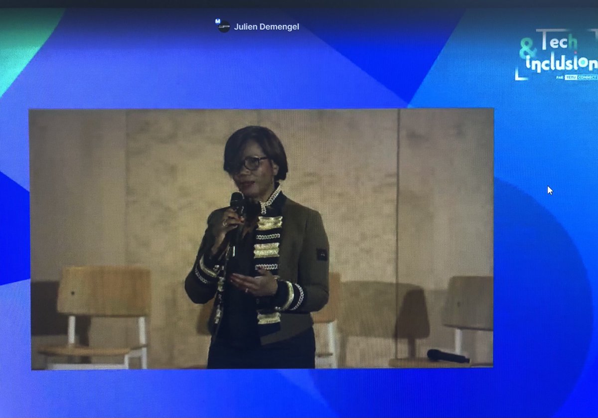 Intervention  E X T R A O R D I N A I R E de ⁦<a href="/1ElisaMoreno/">Élisabeth Moreno</a>⁩ lors de l’événement Tech &amp; Inclusion #TetuConnect   🙏