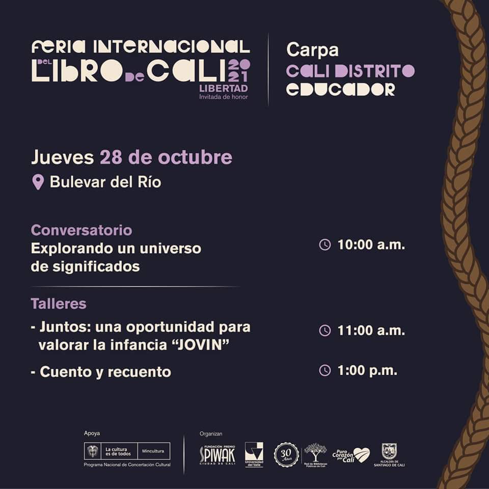 Daz4Grace's tweet photo. El programa Todos a Aprender participa en la Feria Internacional del Libro en Cali.@Mineducacion @PTA_Colombia Conversatorio “ Explorando un universo de significados” @omaramablogspot @Daz4Grace https://t.co/NNvN00ksC3