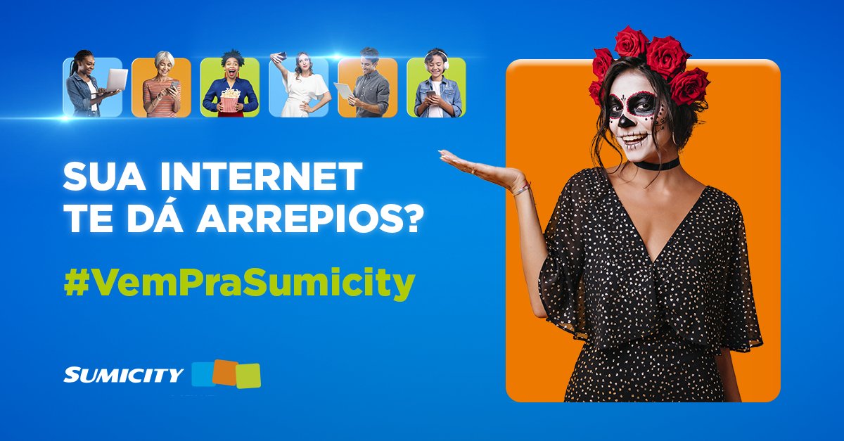gigamaisfibra's tweet photo. Conecte-se com a #internet que não te dá sustos! 👻Sem #travessuras: com a Ultravelocidade da #Sumicity, você navega com tranquilidade, aproveitando ao máximo a qualidade da Internet 100% Fibra Óptica. Assine 100% Online Agora Mesmo e #VempraSumicity ▶️https://t.co/VZHaS5jqqT https://t.co/5Q8TfvvCzt