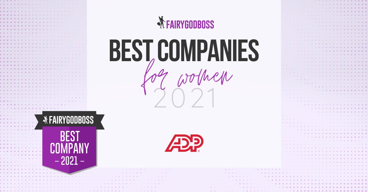 GlennMichaud's tweet photo. ADP has been named a Best Company for Women in 2021 by @Fairygodboss! We're hiring! If you're looking for your next favorite job, message me! #ADPLife #BestCompanyForWomen #Fairygodboss #Hiring https://t.co/wT3TWAXX9U https://t.co/iDvqWRO4rK