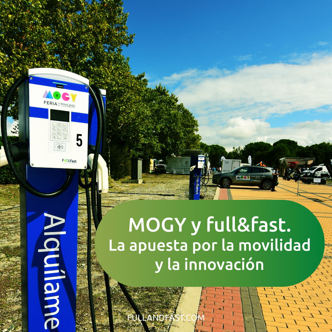 FullFastSpain's tweet photo. Mogy y full&amp;fast. La apuesta por la movilidad y la innovación. #mogy @feriamogy #sostenibilidad #movilidad #innovacion #energyasaservice #vehiculoelectrico https://t.co/lbyT5IoTGb