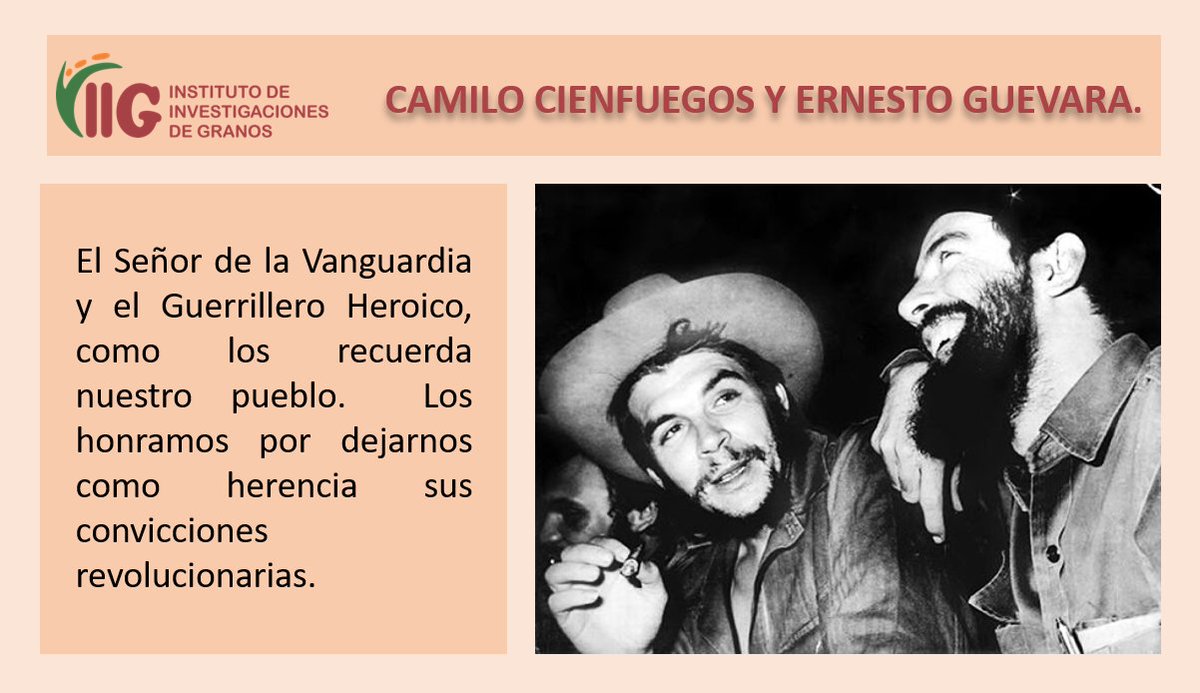 👉Recordamos la #JornadaCamiloChe, del 8 al 28 de #Octubre.
#vamosalgrano #TenemosMemoria #SomosContinuidad #OctubreDeHistoria #CubaViva