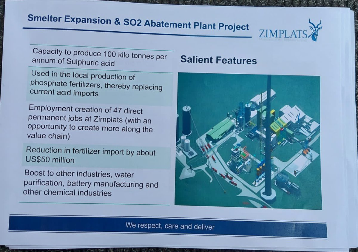 See detailed photos of presentation on Zimplats 1.4 billion expansion drive. 2/3