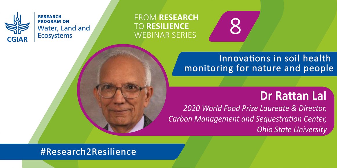 CGIAR Multifunctional Landscapes (@cgiarenviro) on Twitter photo ‘Soil scientists have our job cut out for us. But we can do it.’
It's vital that we make #SoilHealth understandable and relatable to policy makers, the public and especially farmers, insists Dr Rattan Lal of <a href="/OhioState/">Ohio State</a>.
#Research2Resilience ‘Soil scientists have our job cut out for us. But we can do it.’
It's vital that we make #SoilHealth understandable and relatable to policy makers, the public and especially farmers, insists Dr Rattan Lal of <a href="/OhioState/">Ohio State</a>.
#Research2Resilience