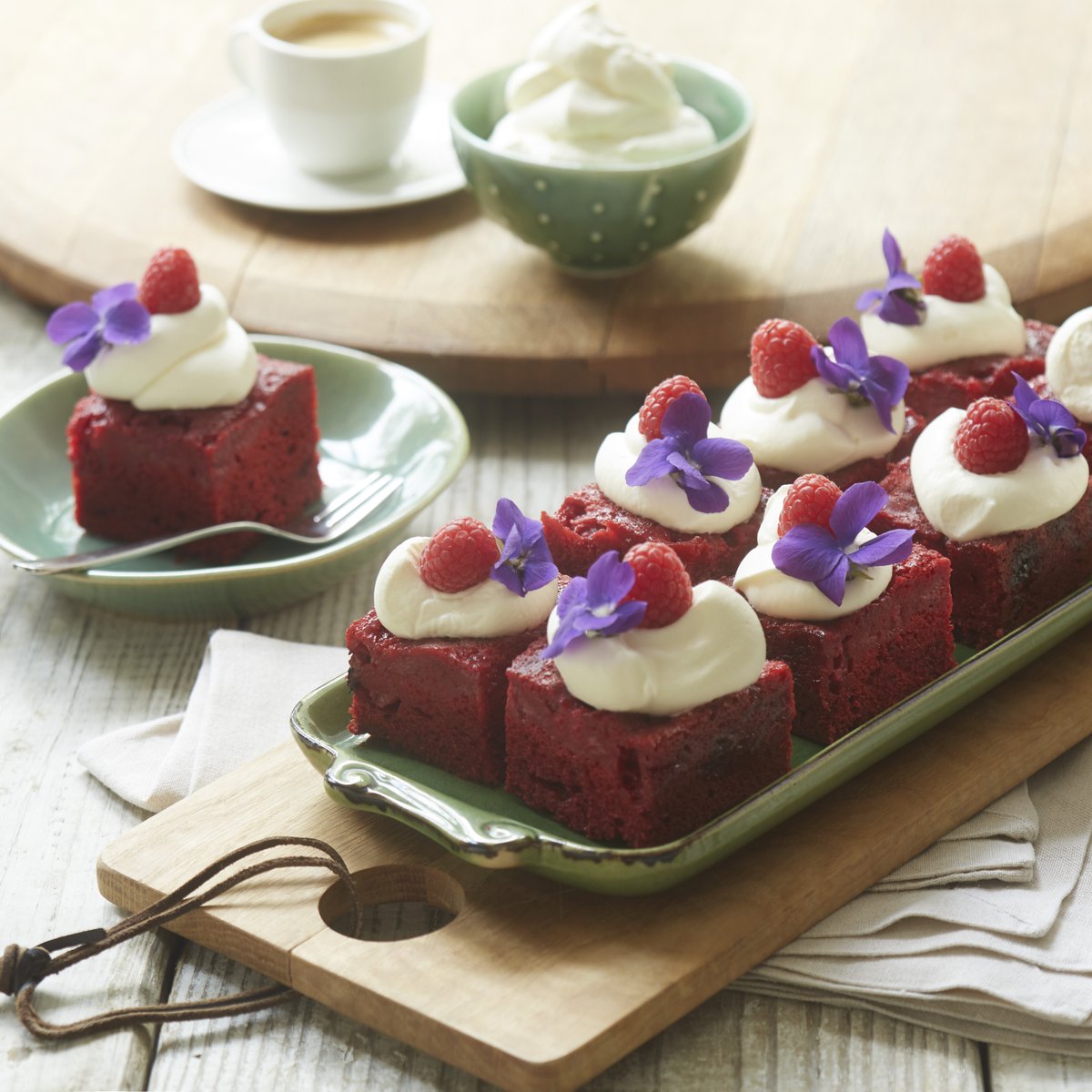 inapaarman's tweet photo. We are loving the Red Velvet Cake train weβre on. Jump on board and bake with us this weekend.
Try our brand-new Red Velvet Squares with Whipped Cream and Raspberries
Find the recipe here: https://t.co/7ZiaAneHrU
#sweetsaturdays #dessert #redvelvetcake #InaPaarmansKitchen https://t.co/TK4U6f0NoP