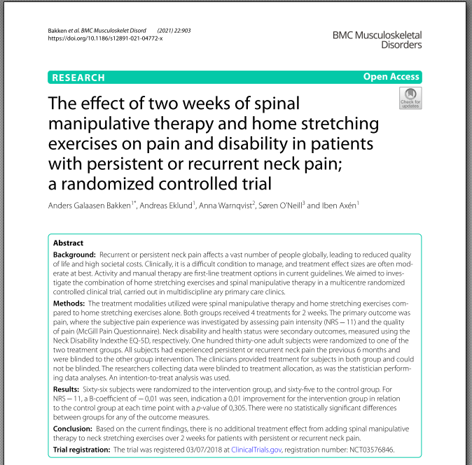 Physio Meets Science on Twitter ""Based on the current findings, there