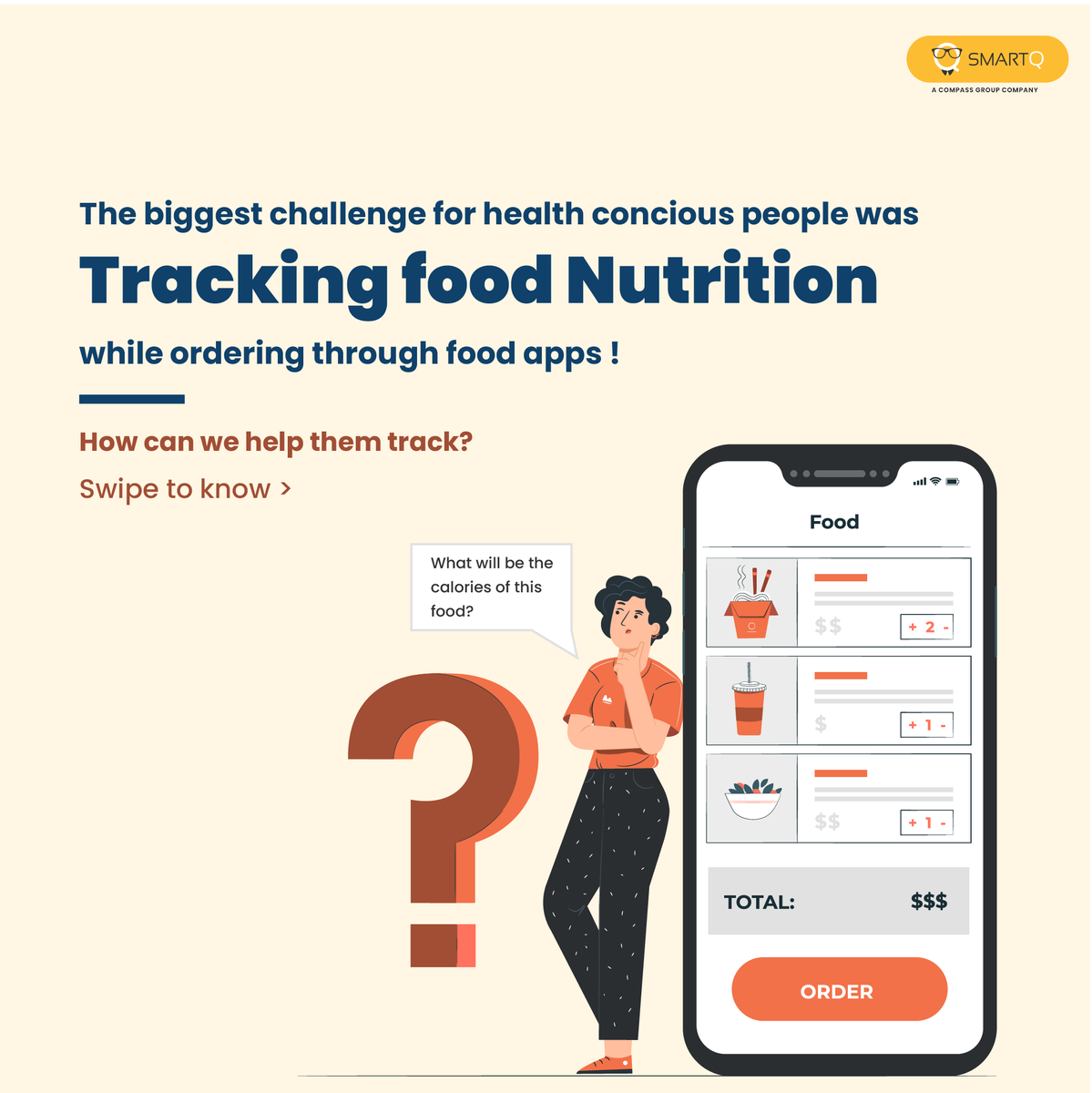 theSmartQ's tweet photo. Are you a person who keeps a track of the nutritional values in your food?

But your food ordering apps do not provide you with the necessary information?

SmartQ has come up with a solution to this!

Swipe to know

#digitalcafeteria #corporatecafeteria #nutritionalvalues #smartq https://t.co/71RRVVhHA1