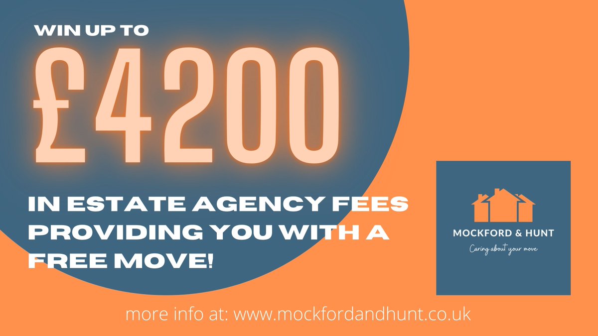 MockfordHunt's tweet photo. Someone has to win! One lucky person will have their home sold for free by us up to the value of £4200 including vat. If you are thinking about selling, please get in touch for more info on 01233 367606 or email sales@mockfordandhunt.co.uk https://t.co/xsTYsdVW6K https://t.co/v9Zy3CPdxp