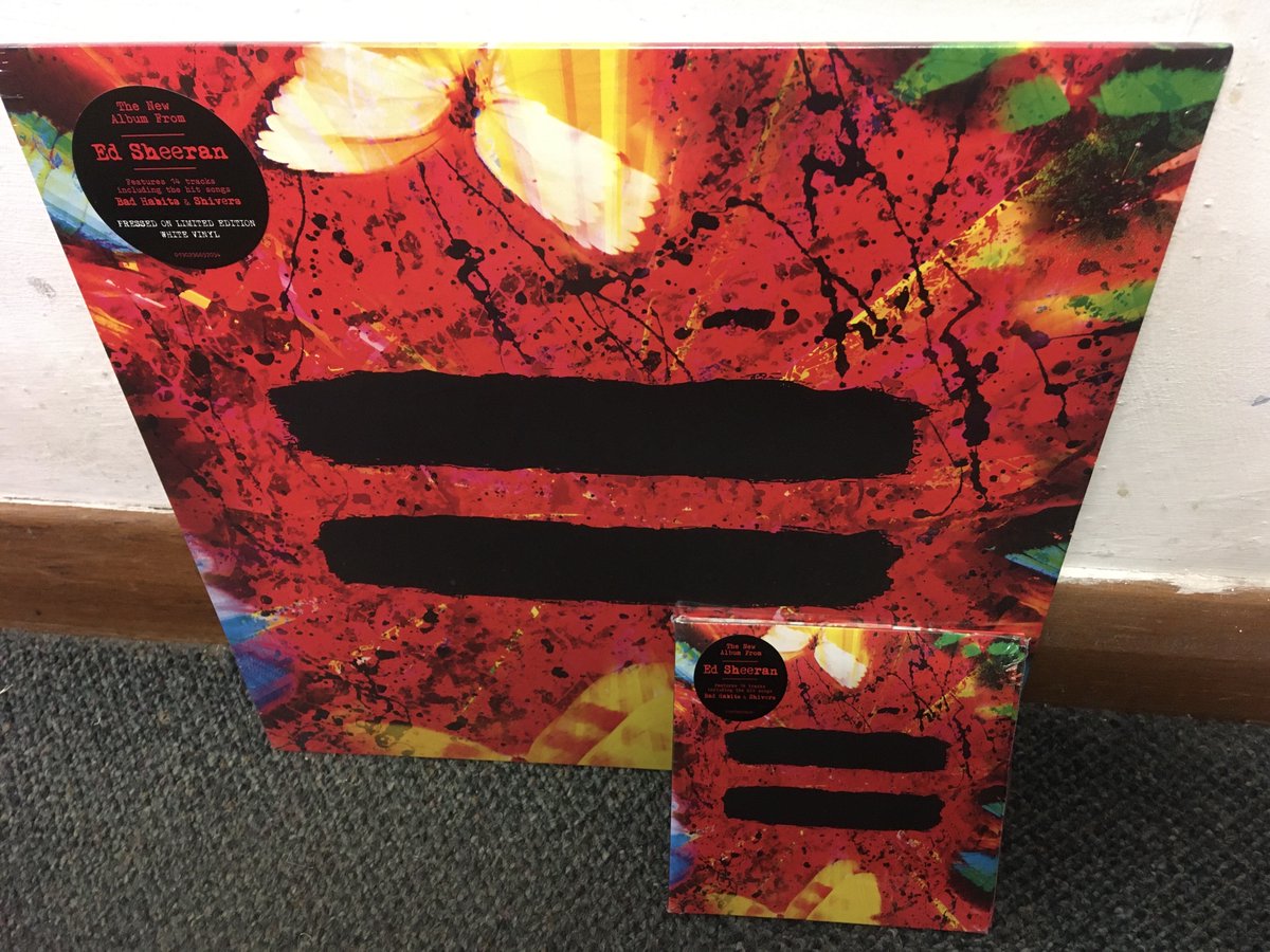 Gatefieldsounds's tweet photo. The new @edsheeran album ‘=‘ is released tomorrow and includes the recent singles ‘Bad Habits’ & ‘Shivers’. Pick up your copy tomorrow at @Gatefieldsounds on CD or ltd indie exclusive white vinyl LP.
#edsheeran #newalbum #gatefieldsounds #whitstable #shoplocal #vinyl https://t.co/IEO9fyTDFC