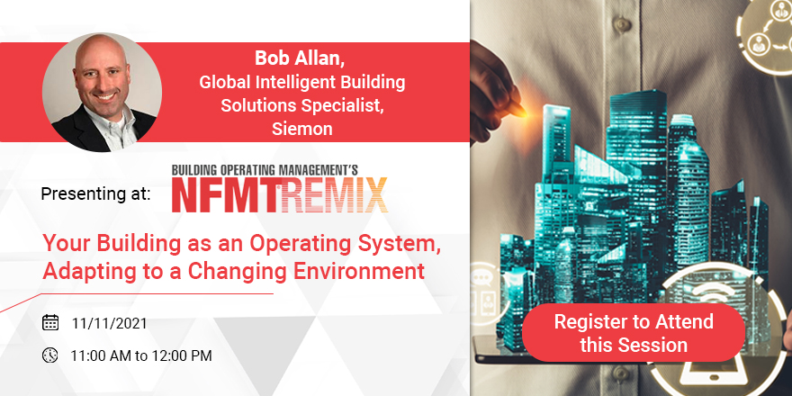 Siemon's tweet photo. When you register for #nfmtremix, you'll get access to live-streamed education sessions!

Join Siemon at NFMT Remix as we discuss "Your Building as an Operating System, Adapting to a Changing Environment."

Learn more and register for NFMTRemix today: https://t.co/lyzFNNtDEd https://t.co/U7tAvDyyhS