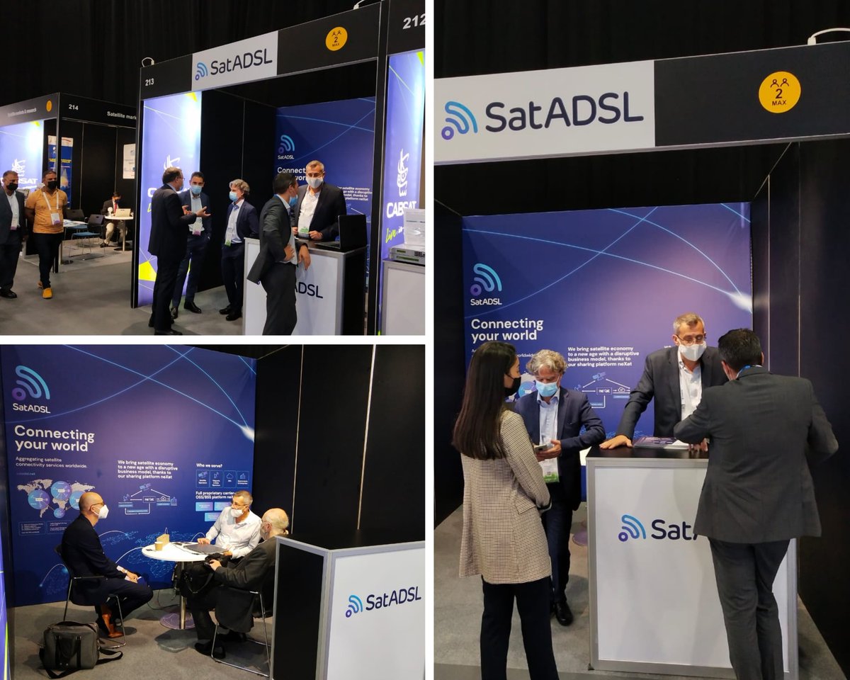 neXat_BE's tweet photo. And that’s a wrap! The SatADSL team have had a great time at @CABSATofficial and would like to thank everyone who visited our stand to hear more about our new eMarketplace platform! 
 
Until next year. #CABSAT2021 https://t.co/tyJ9oQiJv8