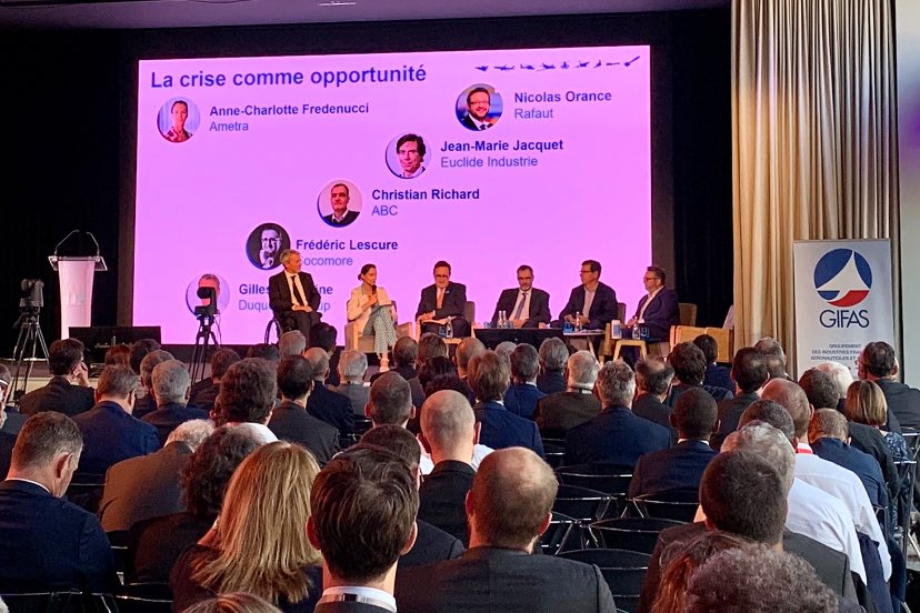 GifasOfficiel's tweet photo. [#colloqueclientsfournisseursGIFAS] Exemples inspirants de #sociétés #membres du #GIFAS qui ont su rebondir après la crise.
#RafautGroup, #DuqueineGroup, #EuclideIndustrie, @AMETRAInge, #ABC https://t.co/m3rde3opdV