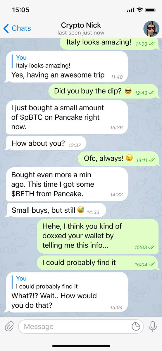 GetBlockWallet's tweet photo. 🕵️‍♂️CHALLENGE🔲

Here's a conversation that happened earlier today. We'll send 750 $BLANK tokens to the first person who solves this mystery:

⭐️ Find the address that made these transactions
⭐️ Comment it down below
⭐️ RT this post

The challenge will run for 24hrs!

#GoBlank https://t.co/IdO4RYfXWZ