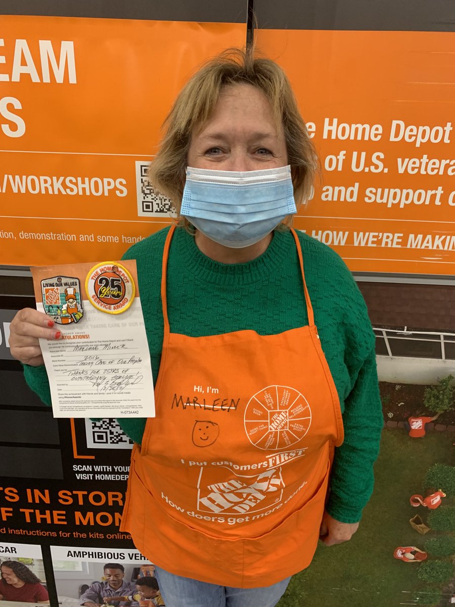 Marlene celebrating 25yrs with Home Depot today. Outstanding!