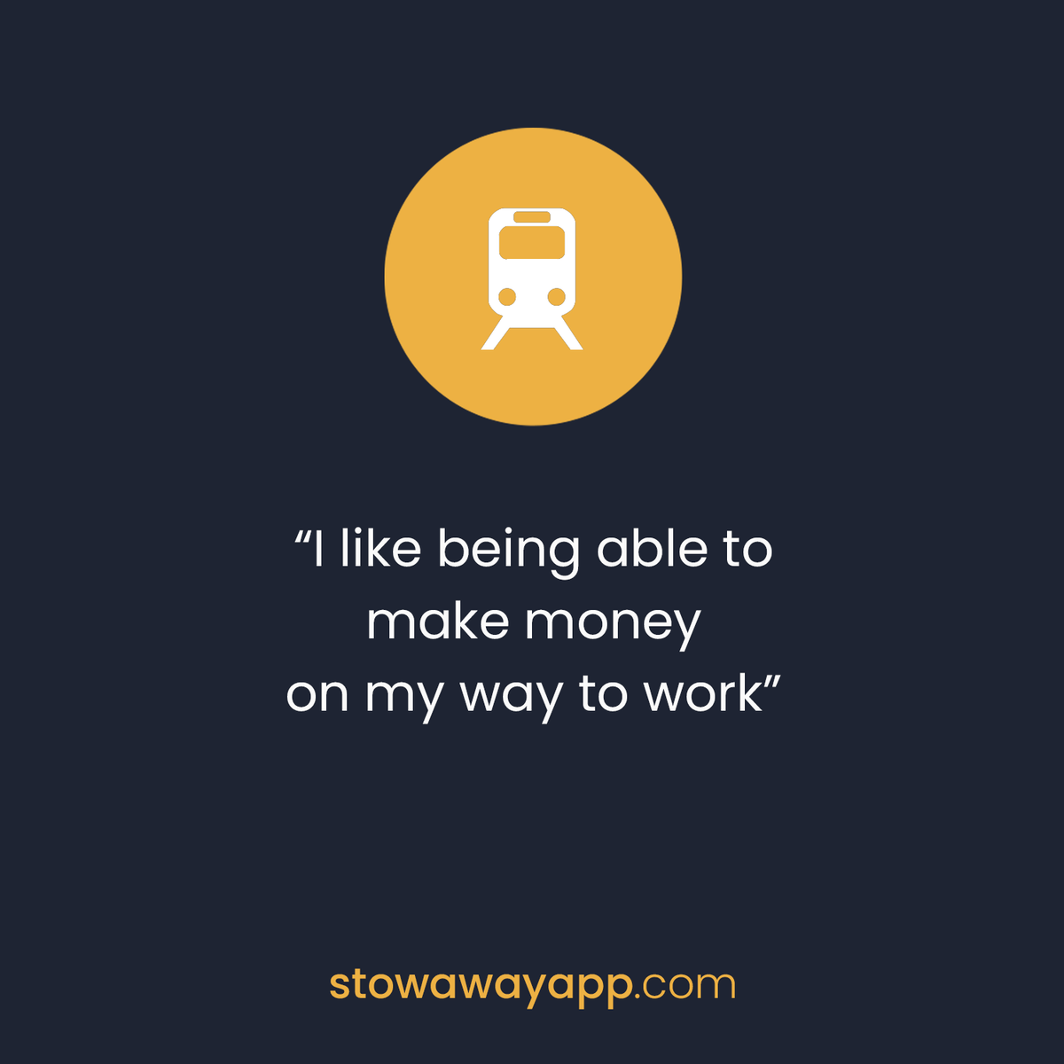 AppStowAway's tweet photo. Get out of the house, make money, meet people, get inspired. https://t.co/0wupiIk6wa