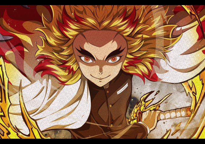 澄（すみ）さんがTwitterに投稿した煉獄杏寿郎(鬼滅の刃)のイラスト。
